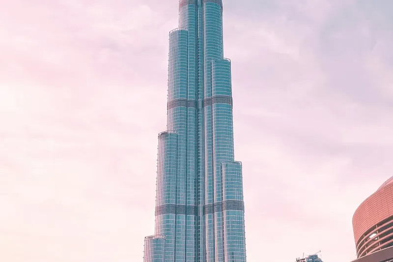 Burj Khalifa and Dubai Mall waterfront seen on a private Dubai city tour